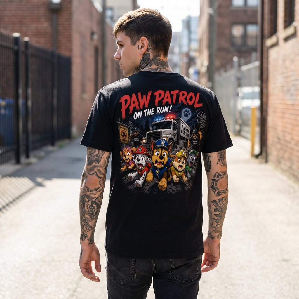 Dog Patrol: On The Run! | Retro Escape Graphic Tee