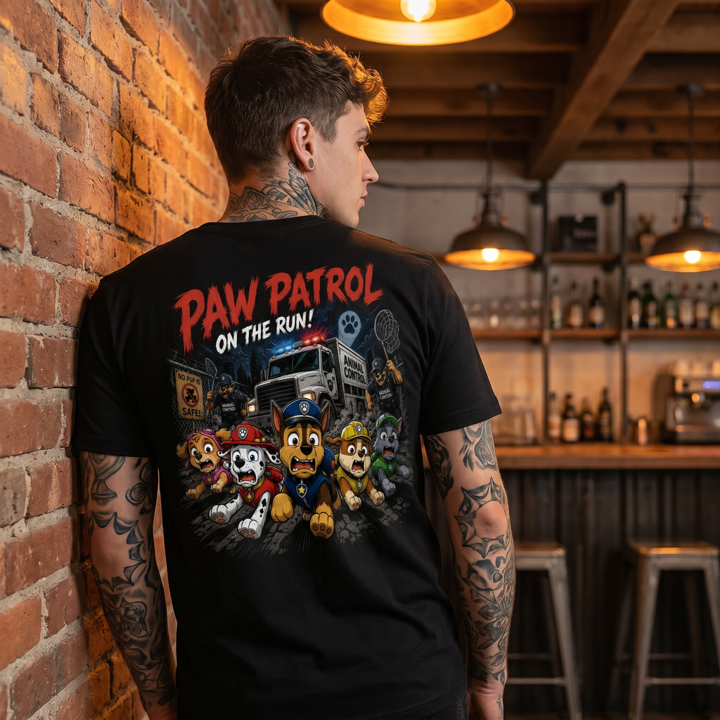 Dog Patrol: On The Run! | Retro Escape Graphic Tee
