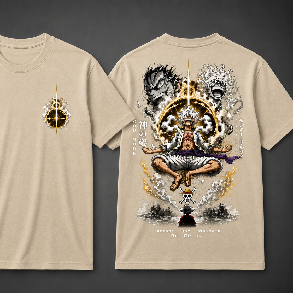 Anime God Mode Graphic T-Shirt | Japanese Manga Inspired Streetwear | Oversized Back Print Tee | Unisex Graphic Shirt | Anime Fan Gift