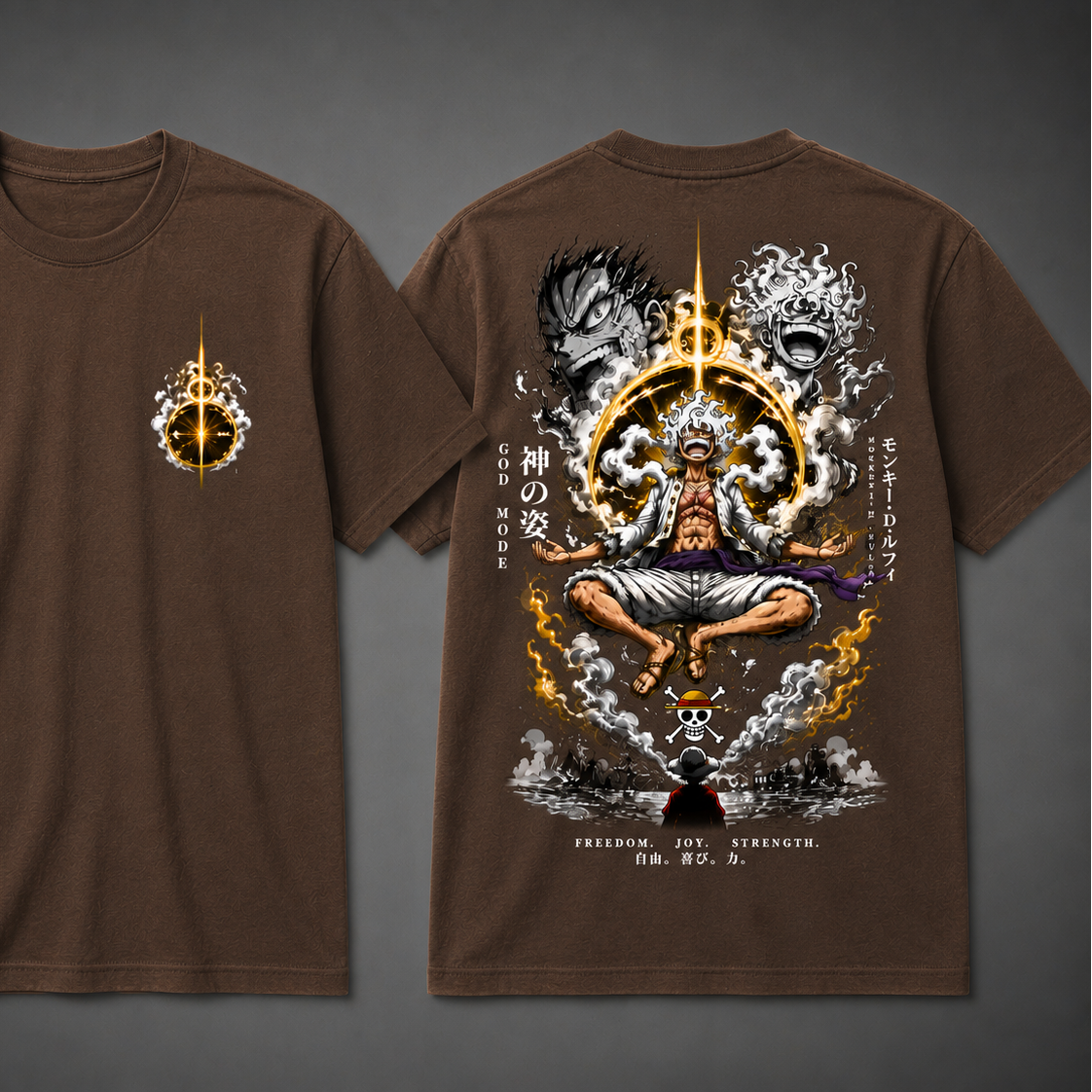 Anime God Mode Graphic T-Shirt | Japanese Manga Inspired Streetwear | Oversized Back Print Tee | Unisex Graphic Shirt | Anime Fan Gift