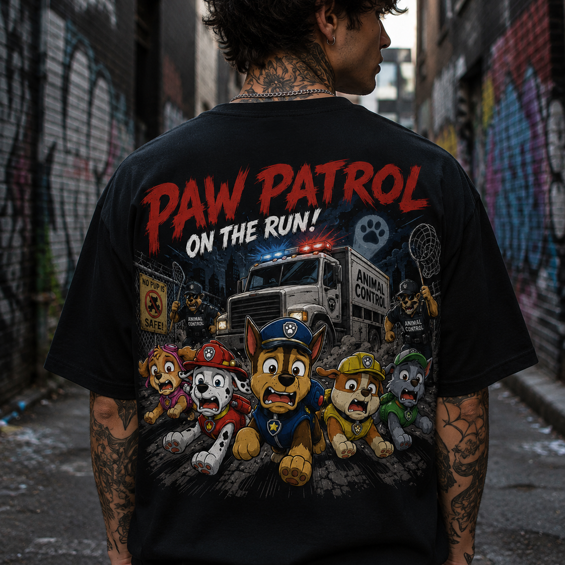 Dog Patrol: On The Run! | Retro Escape Graphic Tee