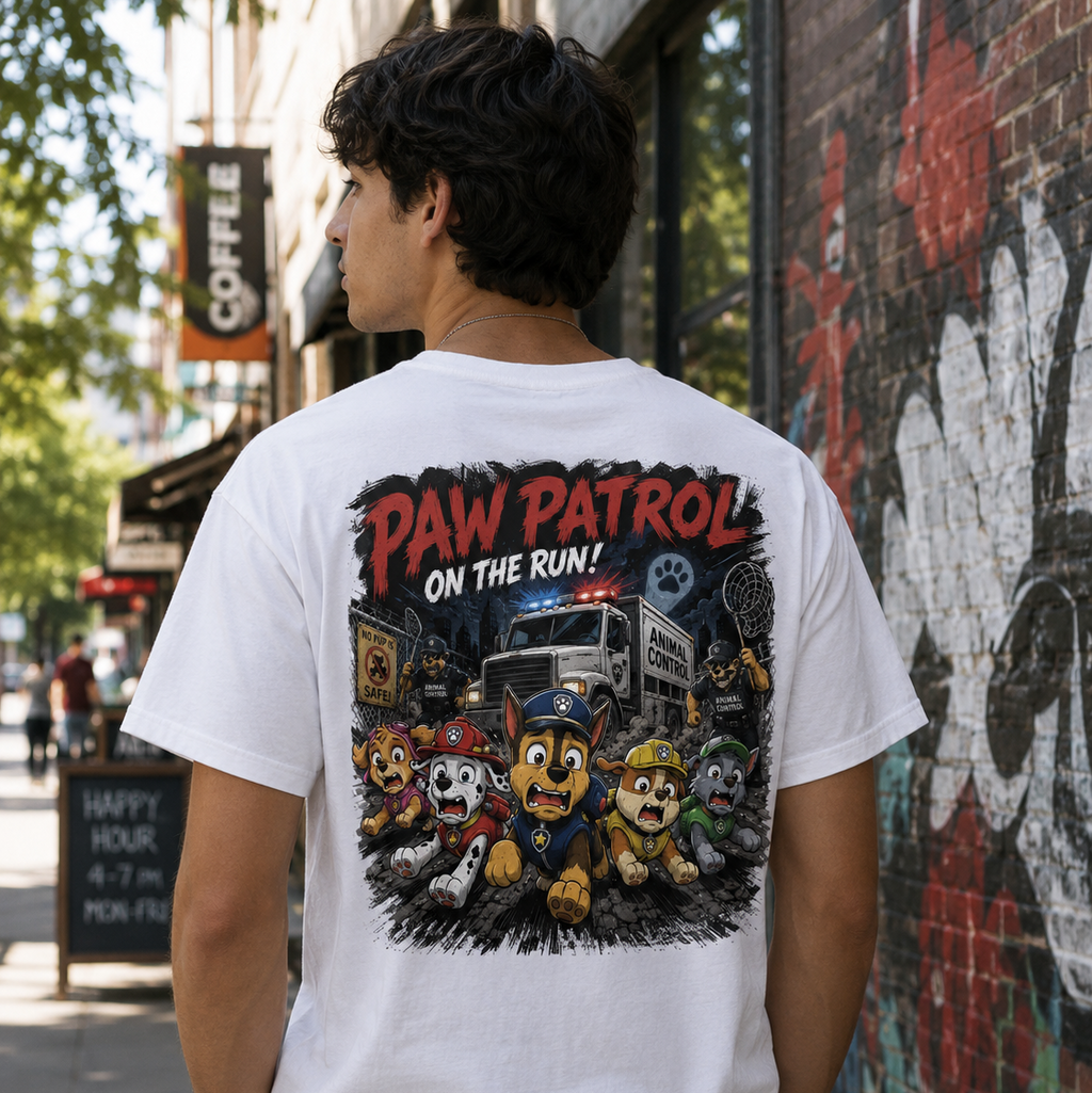 Dog Patrol: On The Run! | Retro Escape Graphic Tee